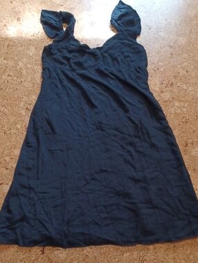 Time And Tru Black Ruffle Sleeve Midi Dresd Size XXXL (22) NWT